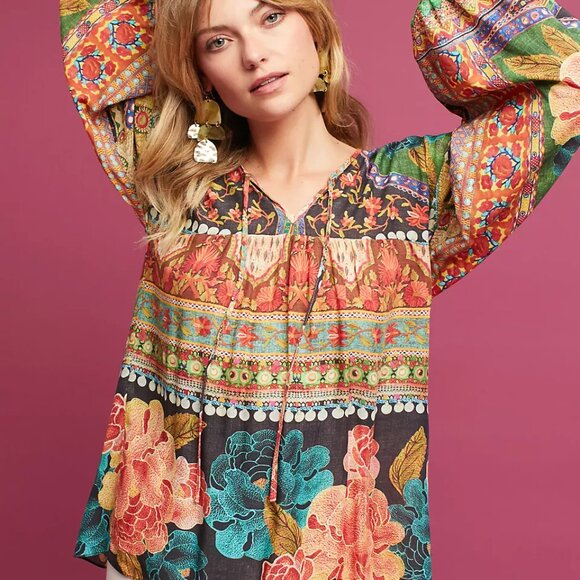 Farm Rio Mendoza Peasant Blouse - Picture 1 of 11